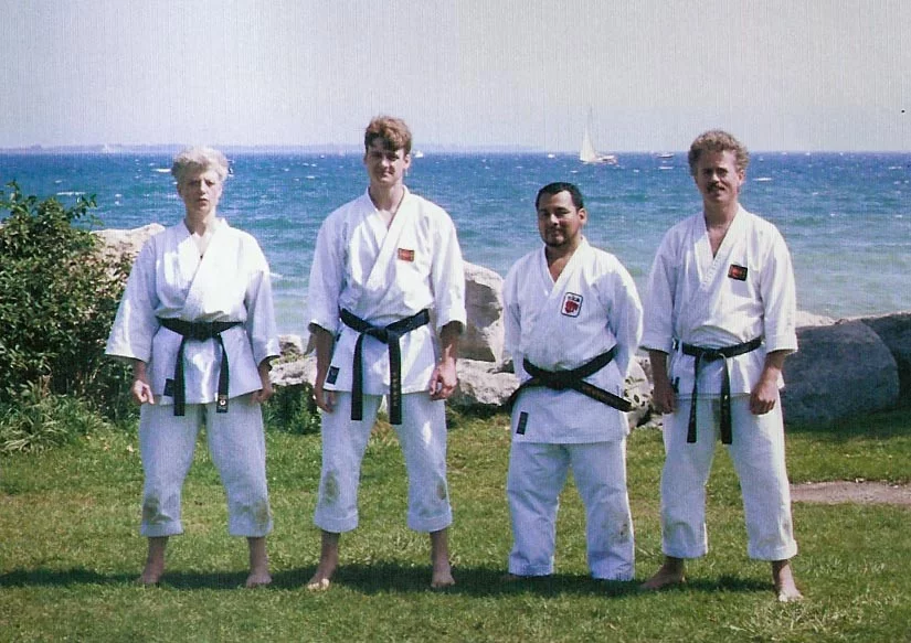Sensei Barnett with some of her senior Black Belt colleagues 1992 Karate on the Lake
